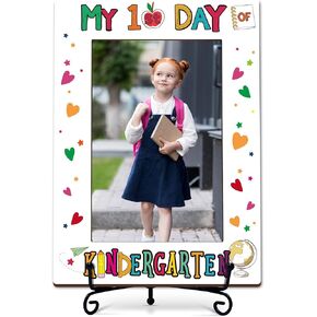 ISOVF Kindergarten Picture Frame - First Day of School Photo Frame Gifts, Fit 4"x6" Photo Wood Tabletop Display - D05 in Kuwait
