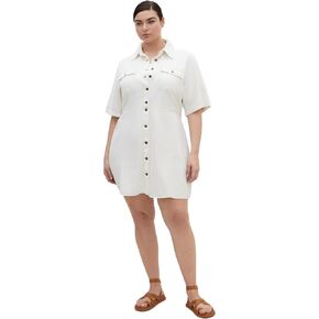 City Chic Women's Plus Size Dress-Liv Denim in Saudi Arabia