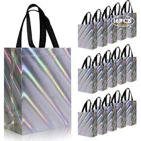 cabzymx 7 Pcs Unique Multicolor Small Gift Bags with 7 Colors, 8 x 3.9 x 9.8 In Non-woven Reusable Party Bags Bulk for Holiday, Birthday, Wedding, Christmas, Parties in Kuwait