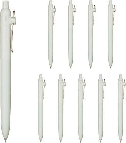 三菱鉛筆 uniball ZENTO Standard Model Rollerball Pen, Extra Fine 0.38mm, Water-Based Black Ink, Ultra-Smooth with Reduced Friction, Brick Orange, Pack of 10 (UBNZSC38.38) in Kuwait