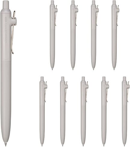 三菱鉛筆 uniball ZENTO Standard Model Rollerball Pen, Extra Fine 0.38mm, Water-Based Black Ink, Ultra-Smooth with Reduced Friction, Brick Orange, Pack of 10 (UBNZSC38.38) in Kuwait