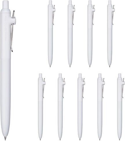 三菱鉛筆 uniball ZENTO Standard Model Rollerball Pen, Extra Fine 0.38mm, Water-Based Black Ink, Ultra-Smooth with Reduced Friction, Brick Orange, Pack of 10 (UBNZSC38.38) in Kuwait