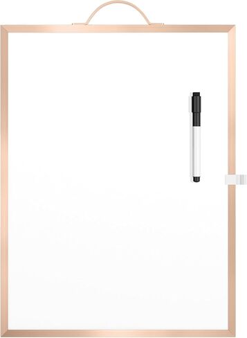 MaxGear Dry Erase Board for Wall, 16"x12" Hanging Whiteboard, Double Sided Small White Board with Handle, Silver Aluminum Alloy Frame Horizontal Whiteboard for Students Planning, Drawing, Memo in Kuwait