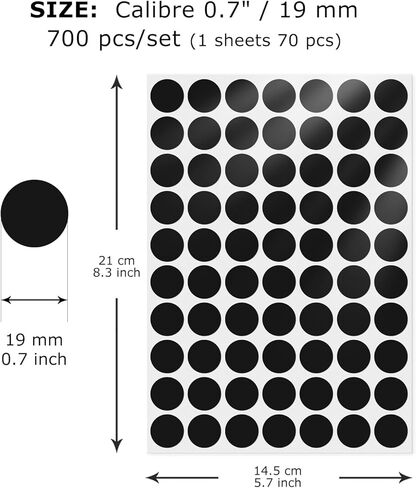 Red Round Labels 0.75 Inch Vinyl Dot Stickers Self-Adhesive Removable Color Coding Decals Waterproof Circle Tag for Office Home Inventory 700 PCS in Kuwait
