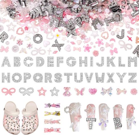 Junk Case Charms, A-Z Alphabet Letters Junk Case Kit, Junk Phone Case Charm, Pink Assorted Slime Charms Bulk Letter Charms for DIY Necklace Bracelets Jewelry Making Scrapbooking Crafts in Kuwait