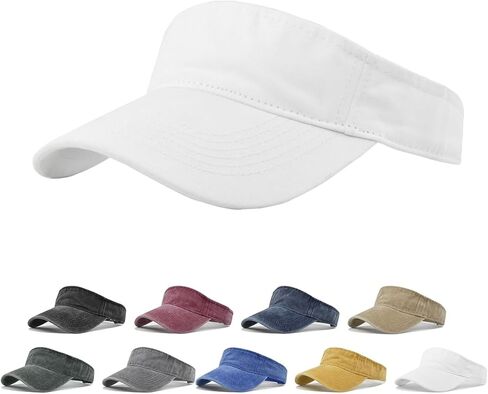 Yumeno Vintage Sport Sun Visor Hats قابلة للتعديل القطن القابل للتعديل in Kuwait