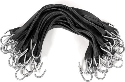 التحكم في البضائع الأمريكية بحجم 21 بوصة من الأسلاك بنجي مطاطية مع S-Hooks (50 حزمة) ، تمتد 32 بوصة ، وأشرطة قماش القنب المطاطية مع السنانير للقطن المسطح ، والمقطورات ، وأغطية قماش القنب ، والدراجات النارية ، والبضائع ، والمظلات ، والمزيد in Saudi Arabia