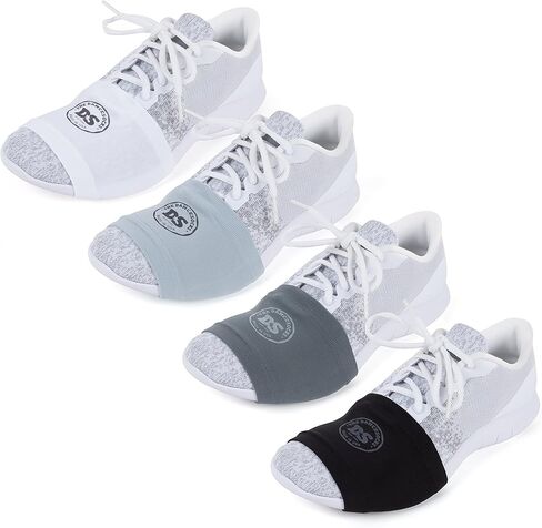 THE DANCESOCKS - The Original Over Sneaker Socks for Dance, Made in USA, Smooth Floors (4 Pairs - pink/purple/turquoise/black) in Kuwait