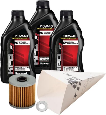 Tusk 4-Stroke Change Kit Kawasaki KPO 10W-40 متوافق مع Kawasaki KLR650 1987-2018 ، 2022-2025 in Saudi Arabia