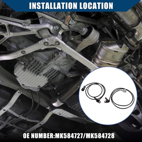 رقم MK584727/MK584728 مستشعر سرعة عجلة ABS لـ Mitsubishi Fuso Canter/الأمام اليسرى/المعدن المتين/2 PCS أسود in Saudi Arabia