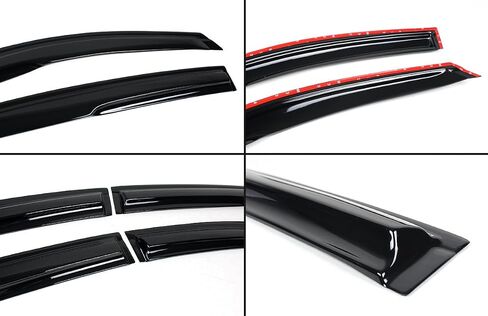 Premium 3D Wavy Sport Black Window Visor Rain Guard Deflector Compatible for 2023 2024 Honda Accord 11th Gen in Saudi Arabia
