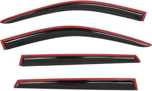IKON MOTORSPORTS Tape on Window Visors Compatible with 2021-2025 Kia Sorento, Acrylic Smoke/Tinted Rain Guards, Side Window Wind Deflectors 4PCS in Saudi Arabia