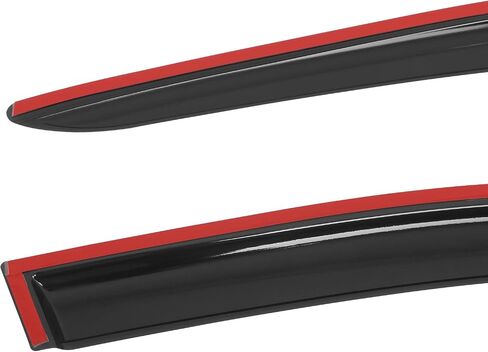 IKON MOTORSPORTS Tape on Window Visors Compatible with 2021-2025 Kia Sorento, Acrylic Smoke/Tinted Rain Guards, Side Window Wind Deflectors 4PCS in Saudi Arabia