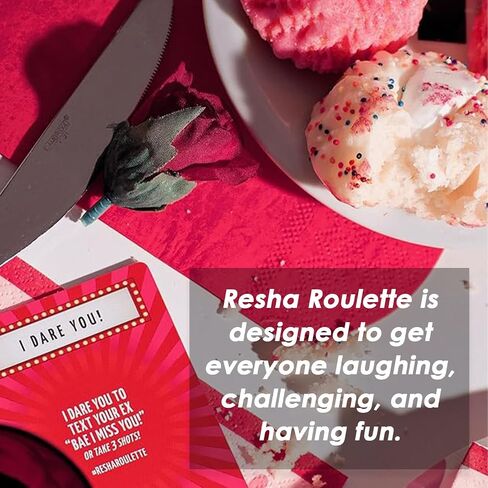 Resha Roulette Drinking Game Reloaded, Fun Card Games, 21+ Drinking Game Set with Spinner, Dare Cards, and Play Money, Adult Party Game for Game Nights, Birthdays, and Gathering in Saudi Arabia