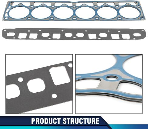 pit66 رأس البراغي رأس الحشية مجموعة متوافقة مع Jeep Cherokee 1999-2001 4.0L 242CID L6 OHV/FIT JEEP GRAND CHEROKEE TJ WRANGLER 1999-2003 4.0L 242CID L6 OHV HS9076PT-4 ، ES71102 in Saudi Arabia