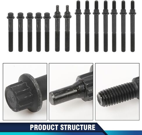 pit66 رأس البراغي رأس الحشية مجموعة متوافقة مع Jeep Cherokee 1999-2001 4.0L 242CID L6 OHV/FIT JEEP GRAND CHEROKEE TJ WRANGLER 1999-2003 4.0L 242CID L6 OHV HS9076PT-4 ، ES71102 in Saudi Arabia