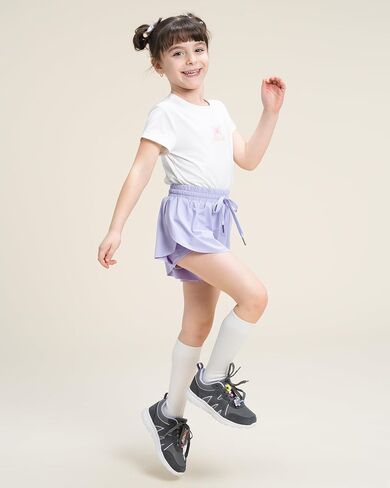 قمصان Stelle Girls الرياضية قصيرة الأكمام الجافة السريعة المحملات UPF 200 ، قمم Crew Neck Active Tops للأطفال من 5 إلى 15 عامًا in Saudi Arabia