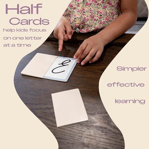 Phonics Cursive Alphabet Flash Cards by Maritas - متينة ، سميكة ونابضة بالحياة - يجب أن تكون في مرحلة ما قبل المدرسة ، التعليم المنزلي والفصول الدراسية - الأجزاء 3+ in Kuwait