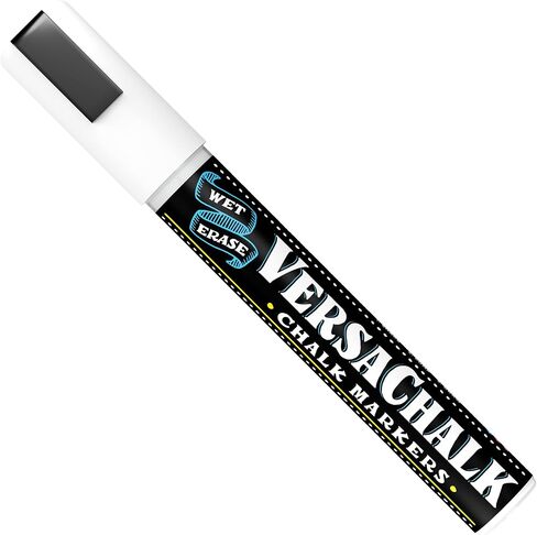 VersaChalk White Liquid Chalk Markers for Blackboards (Pack of 10, 3mm, Fine Tip) - Erasable Washable Chalk Pens for Chalkboard Signs, Windows an Non-Porous surfaces in Saudi Arabia