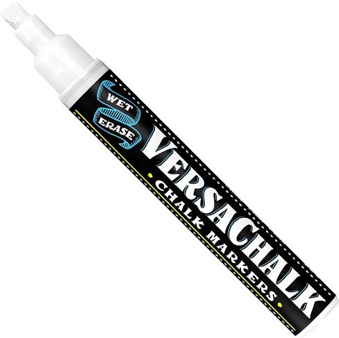 VersaChalk White Liquid Chalk Markers for Blackboards (Pack of 10, 3mm, Fine Tip) - Erasable Washable Chalk Pens for Chalkboard Signs, Windows an Non-Porous surfaces in Saudi Arabia