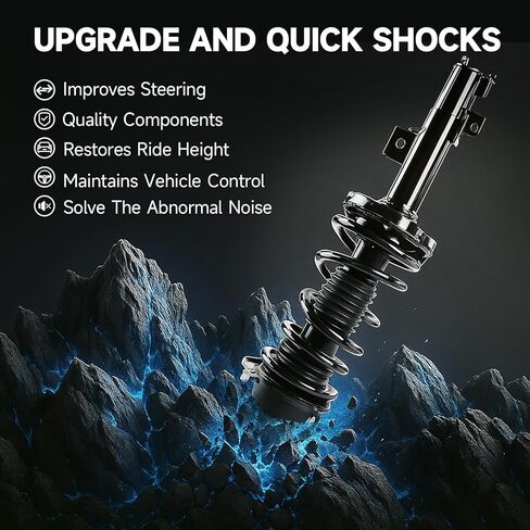 VibeUp Front Complete Strut Spring Assemblies Shock Absorber 171348L/171348R, Front Struts Fit for Toyota Sequoia 4.7L V8 2001 2002 2003 2004 2005 2006 2007(4WD RWD) 2PCS in Kuwait