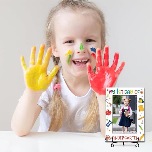 ISOVF Kindergarten Picture Frame - First Day of School Photo Frame Gifts, Fit 4"x6" Photo Wood Tabletop Display - D05 in Kuwait