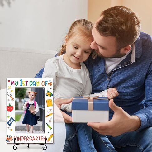 ISOVF Kindergarten Picture Frame - First Day of School Photo Frame Gifts, Fit 4"x6" Photo Wood Tabletop Display - D05 in Kuwait