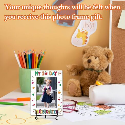 ISOVF Kindergarten Picture Frame - First Day of School Photo Frame Gifts, Fit 4"x6" Photo Wood Tabletop Display - D05 in Kuwait