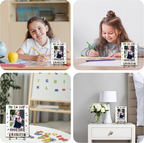 ISOVF Kindergarten Picture Frame - First Day of School Photo Frame Gifts, Fit 4"x6" Photo Wood Tabletop Display - D05 in Kuwait