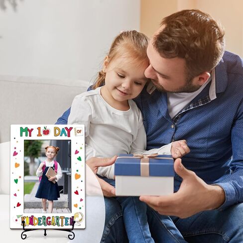 ISOVF Kindergarten Picture Frame - First Day of School Photo Frame Gifts, Fit 4"x6" Photo Wood Tabletop Display - D05 in Kuwait