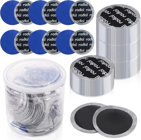 80 Pack Tire Repair Patch, 58mm Round Universal Tire Tube Patch Repair Kits, Heavy Duty Rubber Tire Tyre Puncture Fast Repair Cold Patches for Car, Truck, Motorcycle, Bike in Saudi Arabia