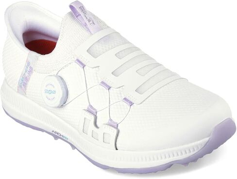 Skechers Women's Go Elite 5 Arch Fit Waterproof Slip in Golf Shoe Sneaker, Black/Pink, 10 in Saudi Arabia