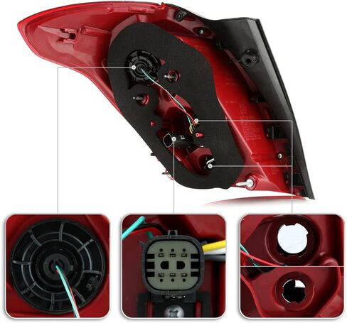 ACANII - For 2017-2022 Buick Encore Red Clear Factory Style LED Tail Light Brake Lamp Replacement Right Passenger Side in Saudi Arabia