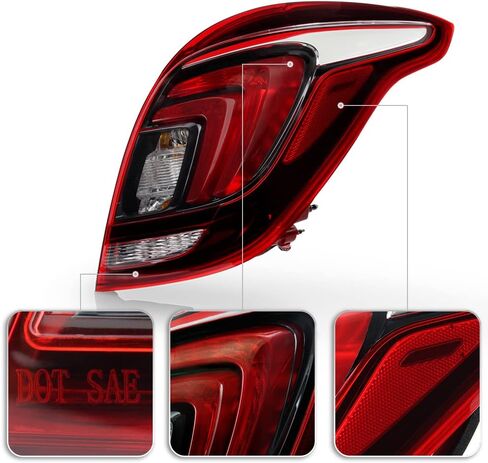 ACANII - For 2017-2022 Buick Encore Red Clear Factory Style LED Tail Light Brake Lamp Replacement Right Passenger Side in Saudi Arabia