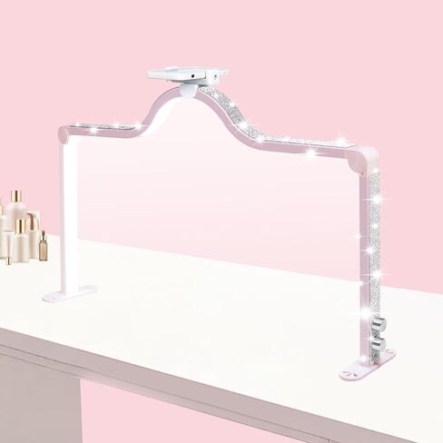 Nail Light for Desk, LED Dimmable Half Moon Light for Nail Salons, Nail Tech Lamp for Makeup, Nail Art, Eyebrow Trimming in Saudi Arabia