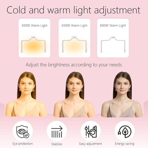 Nail Light for Desk, LED Dimmable Half Moon Light for Nail Salons, Nail Tech Lamp for Makeup, Nail Art, Eyebrow Trimming in Saudi Arabia