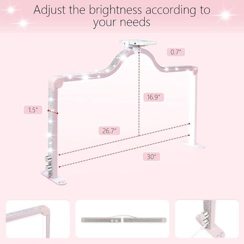 Nail Light for Desk, LED Dimmable Half Moon Light for Nail Salons, Nail Tech Lamp for Makeup, Nail Art, Eyebrow Trimming in Saudi Arabia