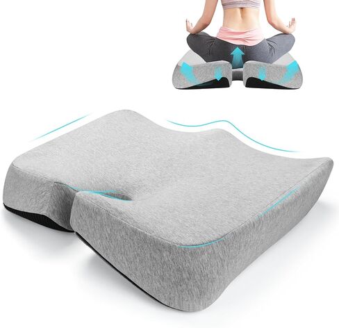 REDOFF®Extra Large Memory Seat Cushion 21.5 * 17.7 * 4inches– Cushion Pillow for Back Support Non-Slip Seat Pad for Office Desk, Car Seat, Wheelchair, Sciatica (Blue) in Saudi Arabia