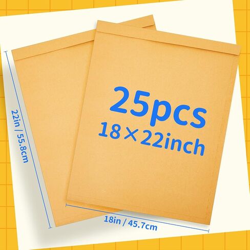 25 Pcs 18 x 22 Inches Jumbo Catalog Mailing Envelopes Peel and Seal Brown Kraft Manilla Envelopes Large Size for Mailing Storing Organizing Oversized Mail Business Documents in Saudi Arabia