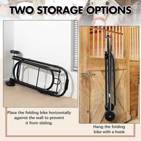 Horse Saddle Tack Cart with Wheels, Rolling Iron Heavy Duty Trailer Organizer with Hooks Foldable Horse Cinch Equipments Stable Storage Tool for Saddle Moving Transport Organizer Supplies in Saudi Arabia