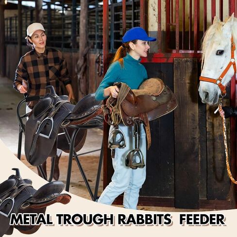 Horse Saddle Tack Cart with Wheels, Rolling Iron Heavy Duty Trailer Organizer with Hooks Foldable Horse Cinch Equipments Stable Storage Tool for Saddle Moving Transport Organizer Supplies in Saudi Arabia