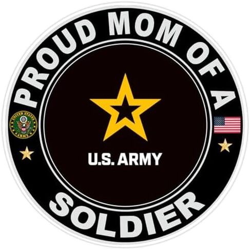 2 (Pieces) 3" and 5" Stickers n Decals Proud Mom of A Soldier Sticker Vinyl Decal Sticker, Waterproof for Cars, Laptop, Phone and More, in Saudi Arabia