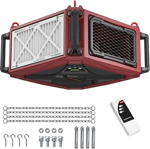 نظام ترشيح الهواء Abestorm مع مؤين مدمج ، جامع الغبار المتاجر مع Fortex Fan القوي 1080 CFM ، مناسب لمتجر الأعمال الخشبية ، المرآب ، ورش العمل ، حتى 1100 متر مربع. قدم. in Kuwait