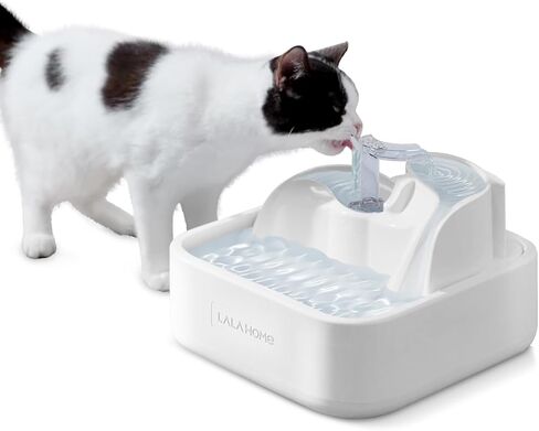 OxygenZ Cat Water Fountain for Drinking More, Pet Water Bowel 3-Tired Oxygen-enriched RealFountain Quiet, Indoor Dog Waterer Dispenser, Dual Pumps Ultra Filter Circulating System Easy Clean 2L/67 oz in Saudi Arabia
