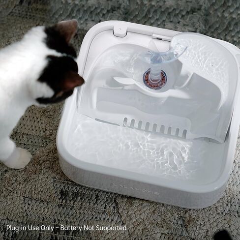 OxygenZ Cat Water Fountain for Drinking More, Pet Water Bowel 3-Tired Oxygen-enriched RealFountain Quiet, Indoor Dog Waterer Dispenser, Dual Pumps Ultra Filter Circulating System Easy Clean 2L/67 oz in Saudi Arabia