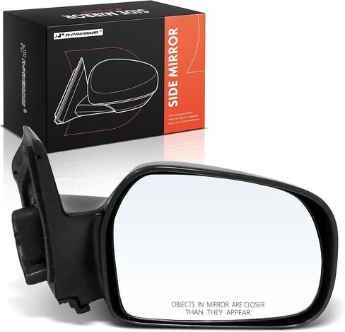 A-Premium Passenger Side Manual Door Mirror Compatible with Chevrolet Tracker 1999-2004 & Suzuki Vitara 1999-2004 - Non-Heated Non-Folding Primed Black Outside Rear View Mirror in Saudi Arabia