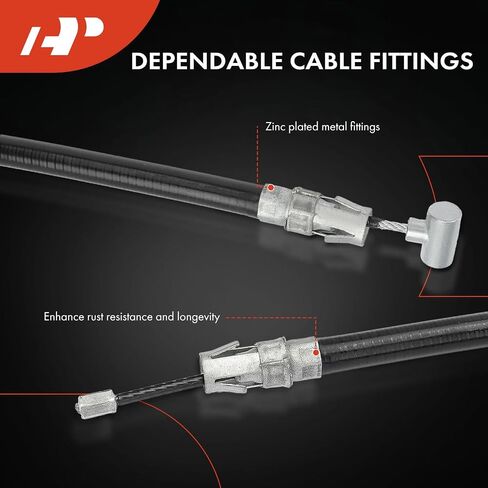 A-Premium Front Side Parking Brake Cable Assembly Compatible with Ford, Lincoln & Mercury Models: Crown Victoria 1998, Town Car 1998-2002, Grand Marquis 1998 - Replace# 2W1Z2853BA in Saudi Arabia