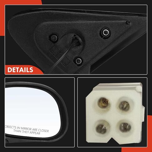 A-premium side Driver Side Power Mirror-متوافقة مع Ford F-150 F150 2001-2002 ، Expedition 1998-2002-كروم قابلة للطي غير مُسخنة خارج مرآة الرؤية الخلفية-استبدل# F85Z17684GAB in Saudi Arabia