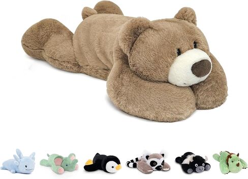 Niuniu Daddy 20" | 3.3 Pound Sheep Weighted Stuffed Animals, Large White Goat Pillowfort Stuffed Lap Animal Toys for Kids Adults, Big Plush Body Pillow for Gifts Birthday Christmas Holiday in Saudi Arabia