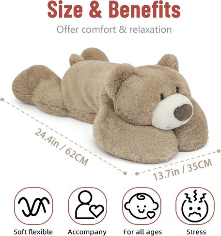 Niuniu Daddy 20" | 3.3 Pound Sheep Weighted Stuffed Animals, Large White Goat Pillowfort Stuffed Lap Animal Toys for Kids Adults, Big Plush Body Pillow for Gifts Birthday Christmas Holiday in Saudi Arabia